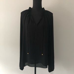Michael by Michael Kors Black Long Sleeve Top